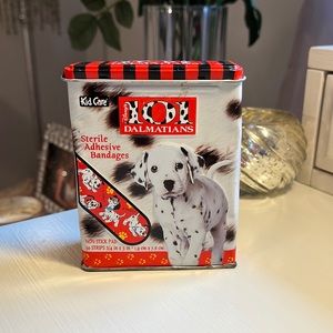 Vintage Disney’s 101 Dalmatians Metal Bandage Tin.Sold during 1996 movie release